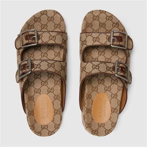 gucci slide sandals with strap.